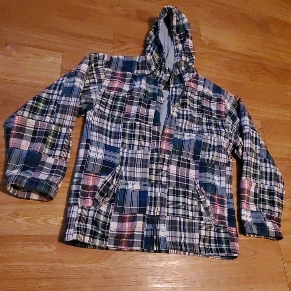 Brooks Brothers plaid zip up jacket